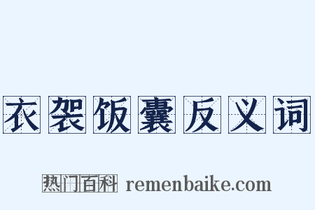 衣袈饭囊反义词是什么意思的图片